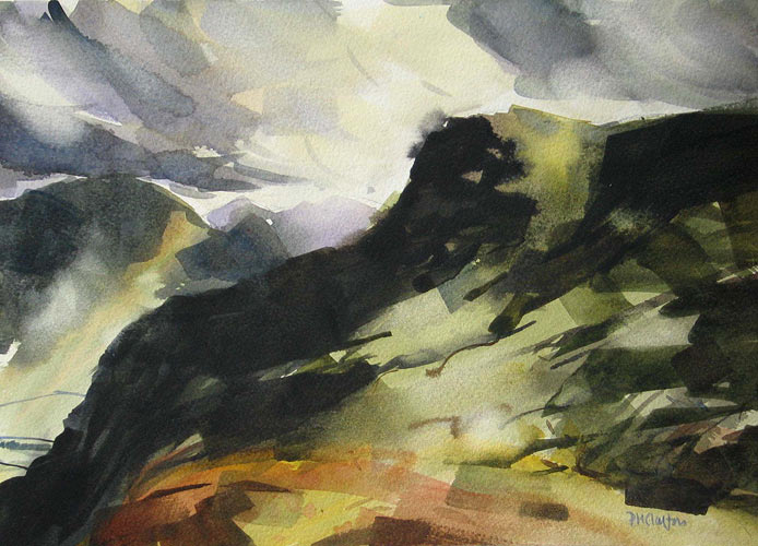 Above Stickle Tarn painting image